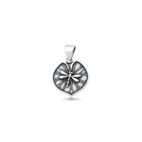 Sterling Silver Oxidized And High Polished Dragonfly And Leaf Pendant