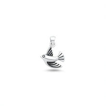 Load image into Gallery viewer, Sterling Silver Oxidized And High Polished Bird Pendant
