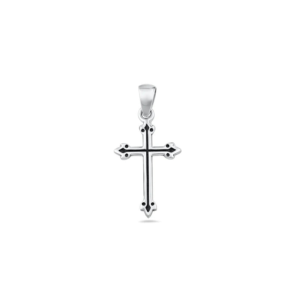 Sterling Silver Polished Cross Pendant
