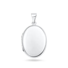 Load image into Gallery viewer, Sterling Silver Polished Oval 27mm Locket Pendant