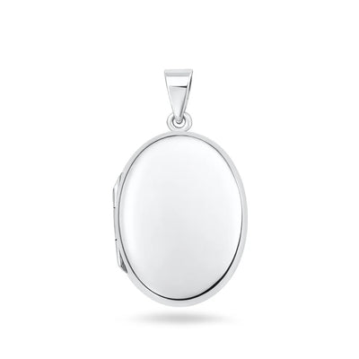 Sterling Silver Polished Oval 27mm Locket Pendant