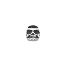 Load image into Gallery viewer, Sterling Silver Oxidized And Polished Black Onyx Skull Pendant
