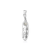 Sterling Silver Oxidized And Polished Tribal Moonstone Pendant