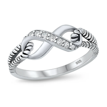 Load image into Gallery viewer, Sterling Silver Infinity Clear CZ Ring
