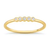 Sterling Silver Yellow Gold Plated Clear CZ Ring
