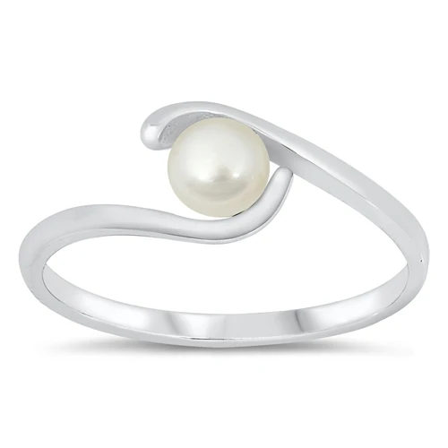 Sterling Silver 7mm Freshwater Pearl Ring