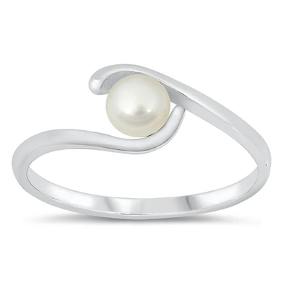 Sterling Silver 7mm Freshwater Pearl Ring