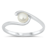 Sterling Silver 7mm Freshwater Pearl Ring