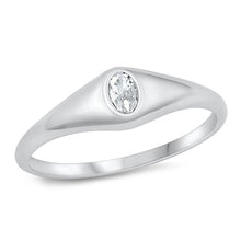Load image into Gallery viewer, Sterling Silver Rhodium Plated Clear CZ Ring-6.2mm