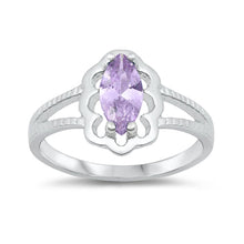 Load image into Gallery viewer, Sterling Silver Rhodium Plated Lavender CZ Baby Ring-11mm