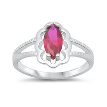 Load image into Gallery viewer, Sterling Silver Rhodium Plated Ruby CZ Baby Ring-11mm