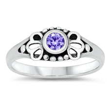 Load image into Gallery viewer, Sterling Silver Rhodium Plated Lavender CZ Baby Ring-5mm