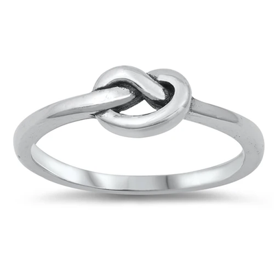 Sterling Silver Oxidized Knot Baby Ring