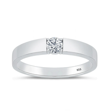 Load image into Gallery viewer, Sterling Silver Rhodium Plated Lab Created Diamond Tension Set Ring