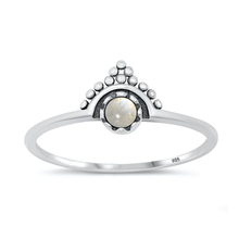 Load image into Gallery viewer, Sterling Silver Oxidized Moonstone Ring