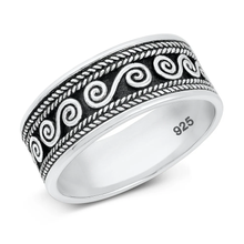 Load image into Gallery viewer, Sterling Silver Oxidized Bali Design Ring