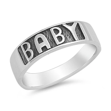 Load image into Gallery viewer, Sterling Silver Baby Name Ring