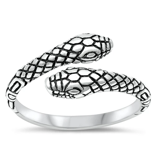 Sterling Silver Oxidized Snake Ring