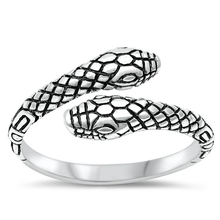 Load image into Gallery viewer, Sterling Silver Oxidized Snake Ring