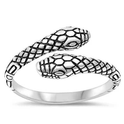 Sterling Silver Oxidized Snake Ring
