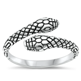 Sterling Silver Oxidized Snake Ring