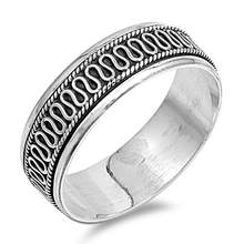 Load image into Gallery viewer, Sterling Silver Oxidized And Polished Spinner Ring