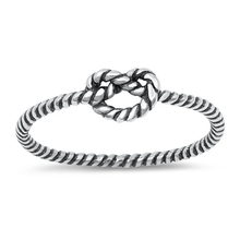 Load image into Gallery viewer, Sterling Silver Oxidized Knot Ring