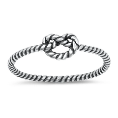 Sterling Silver Oxidized Knot Ring