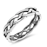 Sterling Silver Oxidized Braid Ring