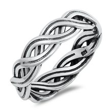 Load image into Gallery viewer, Sterling Silver Braid Ring