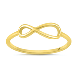Sterling Silver Yellow Gold Plated Infinity Sign Ring