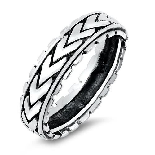 Sterling Silver Oxidized Plain Ring
