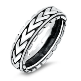 Sterling Silver Oxidized Plain Ring