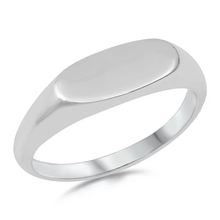 Load image into Gallery viewer, Sterling Silver Polished 6mm Signet Ring