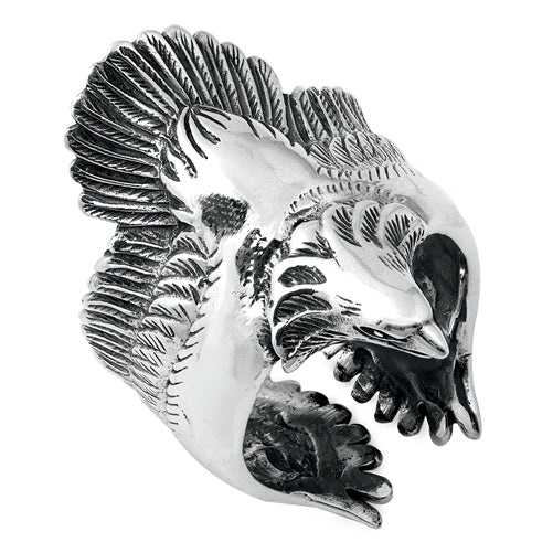 Sterling Silver Oxidized Eagle Ring
