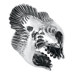 Sterling Silver Oxidized Eagle Ring