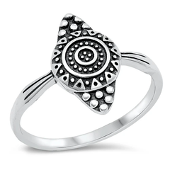 Sterling Silver Oxidized 15mm Bali Style Ring