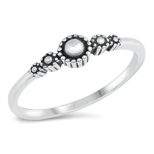 Sterling Silver Oxidized Bali Style Ring