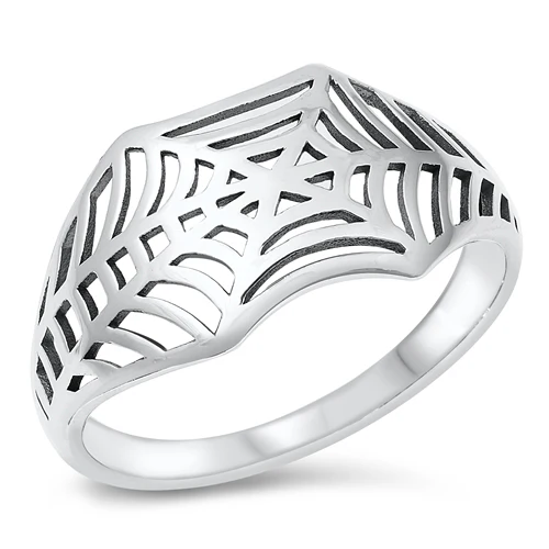 Sterling Silver Spider Web Ring