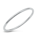 Sterling Silver Rhodium Plated Thin Band Ring