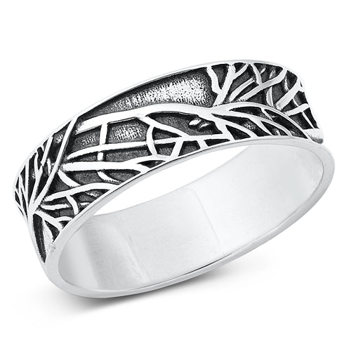 Sterling Silver Oxidized Tree Branches Ring