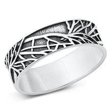 Load image into Gallery viewer, Sterling Silver Oxidized Tree Branches Ring