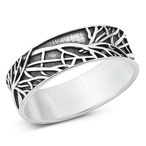 Sterling Silver Oxidized Tree Branches Ring