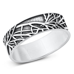 Sterling Silver Oxidized Tree Branches Ring