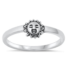 Load image into Gallery viewer, Sterling Silver Oxidized 6.5mm Sun Ring
