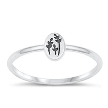 Load image into Gallery viewer, Sterling Silver Oxidized 5.8mm Flowers Ring
