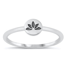 Load image into Gallery viewer, Sterling Silver Oxidized 6.5mm Flower Ring