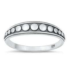 Sterling Silver Oxidized Circles Ring