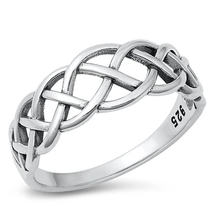 Load image into Gallery viewer, Sterling Silver Oxidized 8mm Braid Ring