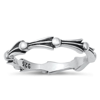 Sterling Silver Oxidized 3.7mm Ring